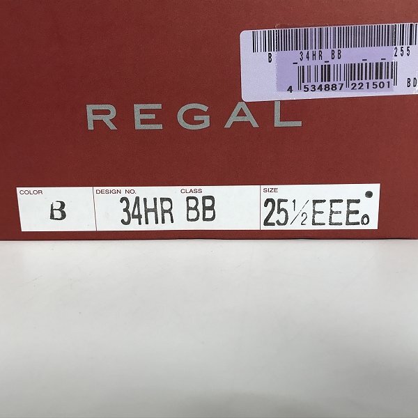 (1)REGAL/リーガル GORE-TEX/ゴアテックス プレーントゥ レザーシューズ CJ22B 34HR/25.5EEE /080の画像10