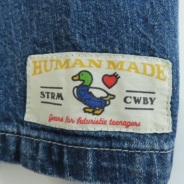 ☆HUMAN MADE/ヒューマンメイド THE FUTURE IS IN THE PAST Coverall Jacket/デニム カバーオール/ジャケット/XXL /060の画像7