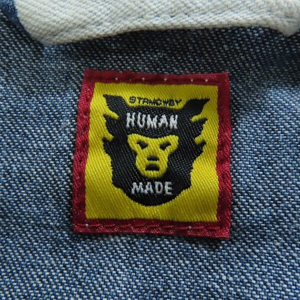 ☆HUMAN MADE/ヒューマンメイド HEART DENIM COVERALL JACKET/カバーオール/デニムジャケット/XXL /060の画像3