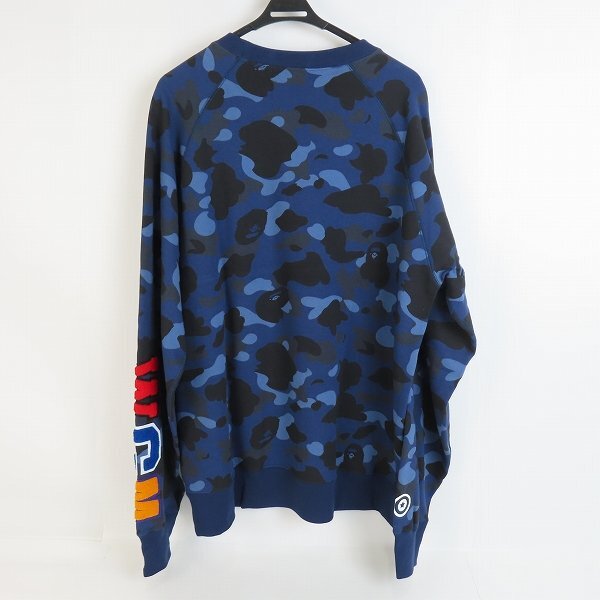 ☆【難有り】A BATHING APE/アベイシングエイプ ジップデザインシャークプリントカモフラスウェット/001SWJ201003M/2XL /060_画像2