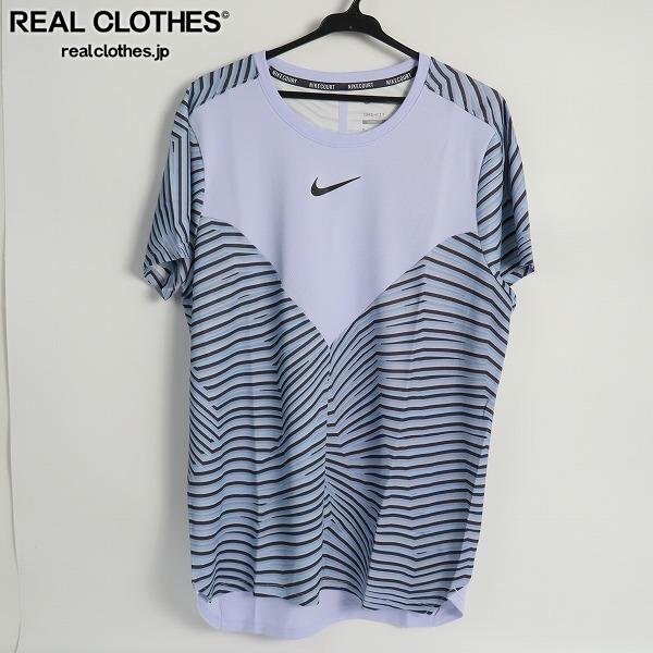 ☆【未使用】 NIKE/ナイキ テニスウェア 半袖Tシャツ 素材切替 DV0702-536/M /LPL_詳細な状態は商品説明内をご確認ください。