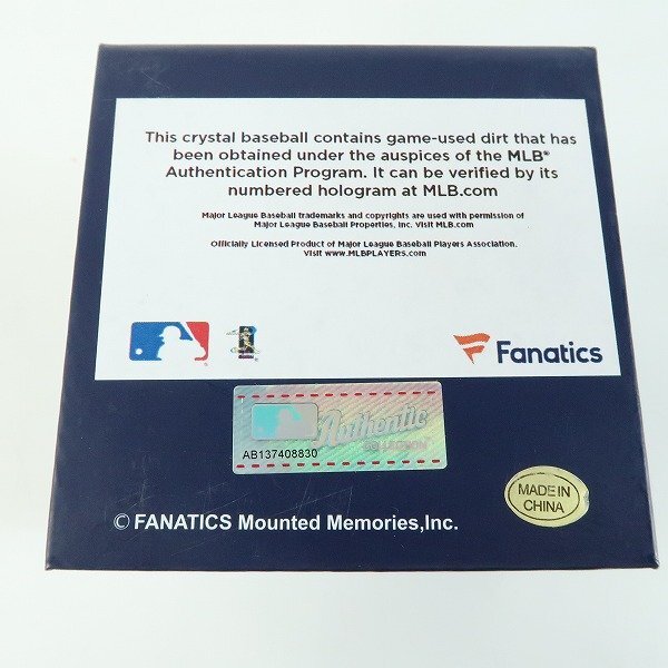 fanatics/ファナティクス 大谷翔平 クリスタルボール MLB投手デビュー記念 オークランド球場の土 封入 /000の画像8