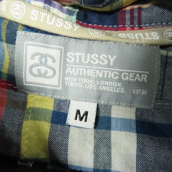 ☆STUSSY/ステューシー チェック パッチワーク 半袖シャツ /M /LPL_画像3