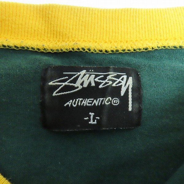 ☆STUSSY/ステューシー AUTHENTIC ロゴパッチ グリーン/L /LPL_画像3