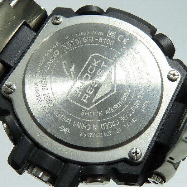 G-SHOCK/Gショック G-STEEL/Gスチール Bluetooth搭載 タフネスクロノグラフ タフソーラー ウォッチ GST-B100D-1AJF /000の画像5