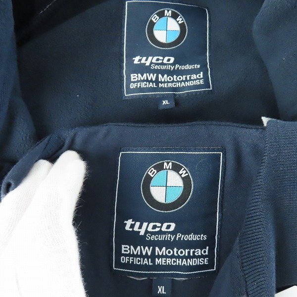 ☆【難あり】BMW/ビーエムダブリュー モトラッド F1 TEAM TAS Racing TYCO 公式 フリースジャケット/ポロシャツ/2点セット /080の画像3