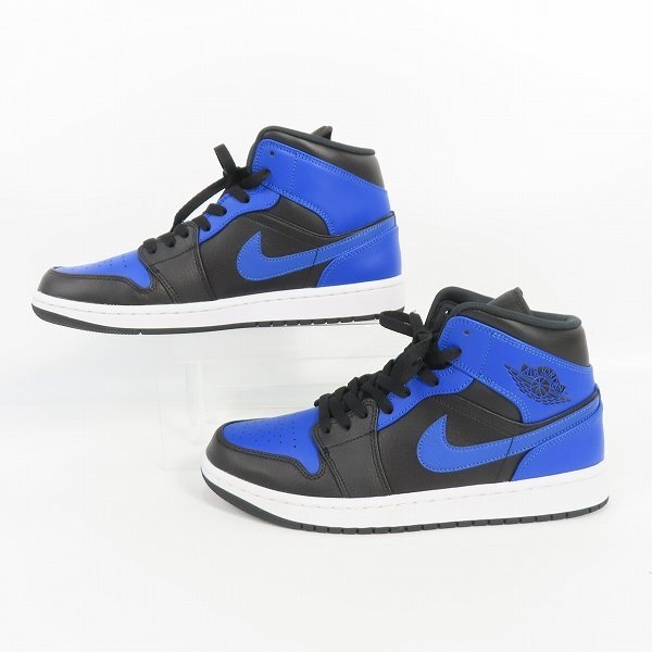 NIKE/ナイキ AIR JORDAN 1 MID HYPER ROYAL エアジョーダン1 ハイパーロイヤル 554724-077/27 /080の画像4