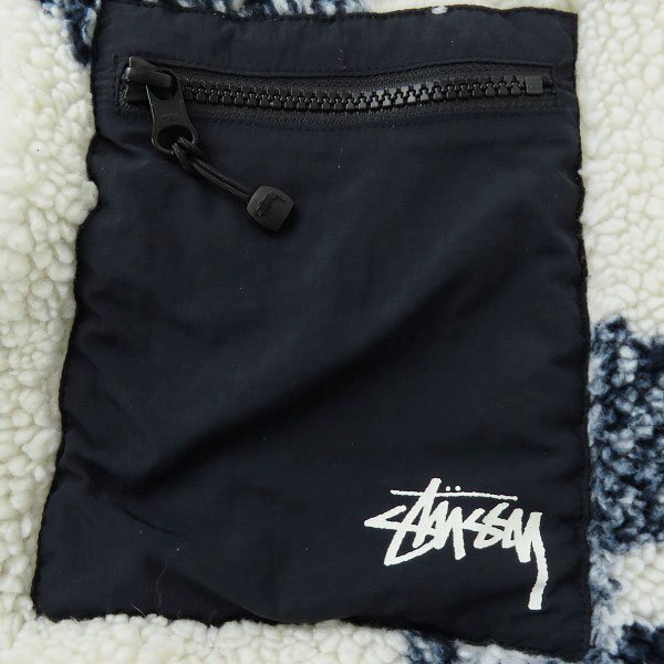 ☆ stussy/ステューシ フリースジャケット Mask Jacquard Sherp/M /080_画像5