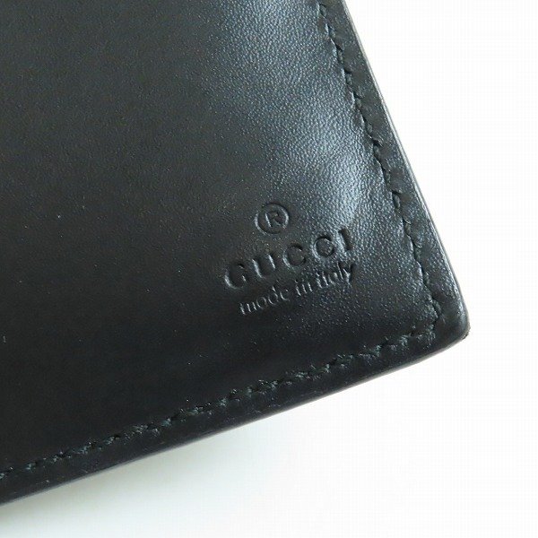 GUCCI/グッチ DORIAN/ドリアン シグネチャーレザー GGプレート付き 二つ折り長財布 481727 2149 /000_画像6