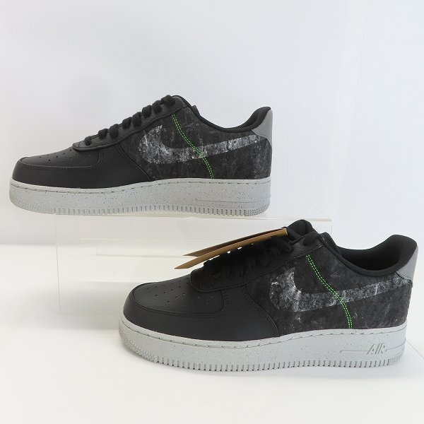 【未使用】NIKE/ナイキ AIR FORCE １ LOW ’07 LV8 Black/Electric/Green エアフォース1 ロー CV1698-001 27.0 /080の画像4