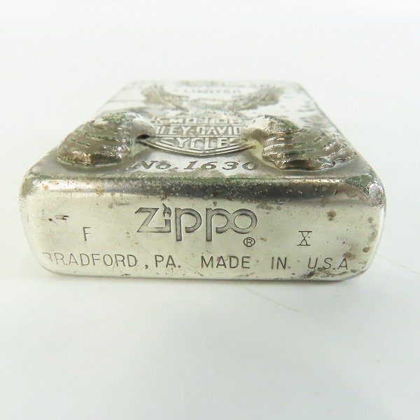 ZIPPO/ジッポー HARLEY-DAVIDSON/ハーレーダビッドソン クロウ メタル貼り No.1630 1994年製 /LPL_画像4
