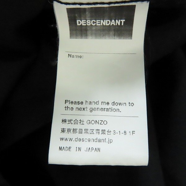 ☆DESCENDANT/ディセンダント 20SS REMNANTS MOLESKIN LS SHIRT/レムナント モールスキン シャツ 2 /060の画像4