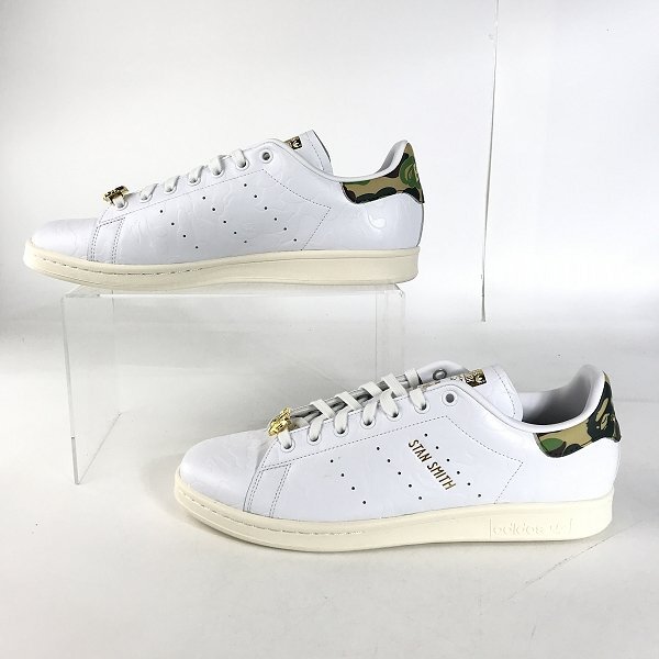 【未使用】adidas×A BATHING APE/アディダス×アベイシングエイプ STAN SMITH BAPE 30周年 IG1115/27.5 /080