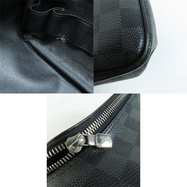 【難あり】LOUIS VUITTON/ルイヴィトン ダミエ グラフィット トワレポーチ セカンドバック N47625 /060_画像9