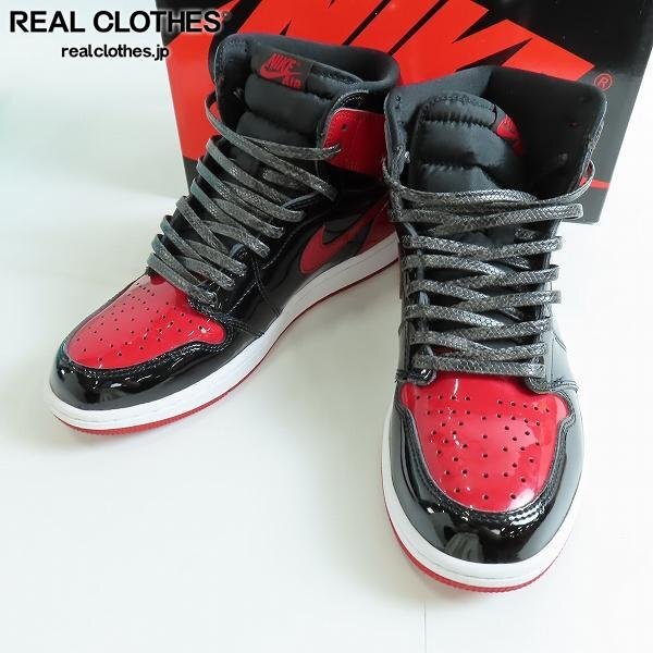 NIKE/ナイキ AIR JORDAN 1 RETRO HIGH OG PATENT BRED オリジナル パテント ブレッド 555088-063/28 /080の画像1