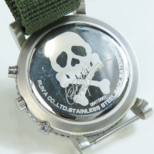 RUNA/lana Matsumoto 0 .2001 limitation Captain Harlock wristwatch chronograph [ operation not yet verification ] /000