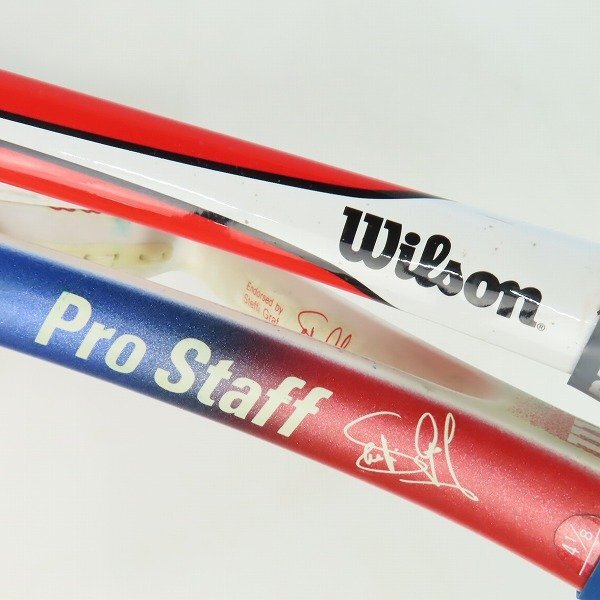 Wilson/ウィルソン SIX ONE NINETY FIVE BLX/PRO STAFF CLASSIC BEAM/硬式テニスラケット 2点セット 同梱×/D1Xの画像6