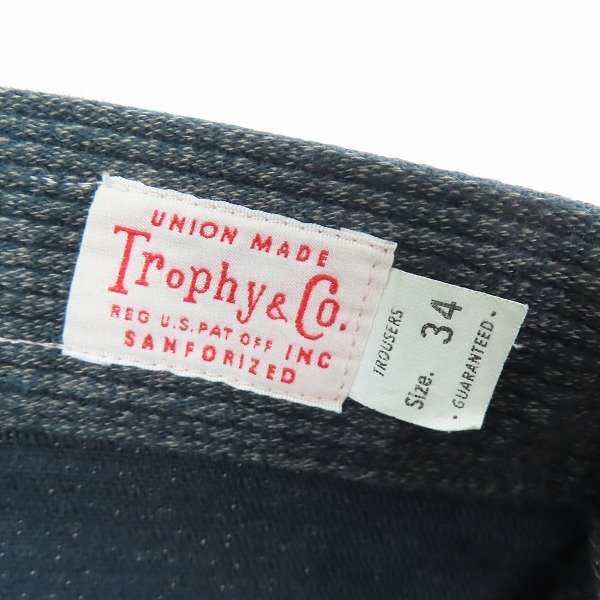 TROPHY CLOTHING/トロフィークロージング ストライプ コットンパンツ/34 /060の画像3