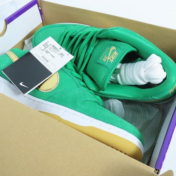 【未使用】NIKE/ナイキ SB DUNK LOW St. Patrick’s Day/ダンクロー セント パトリックス デイ BQ6817-303/27.5 /080の画像8