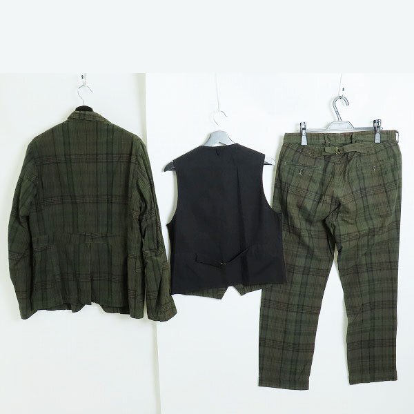 Engineered Garments/エンジニアードガーメンツ チェック柄 3ピース ジャケット/ベスト/パンツ 3点セット /080_画像2