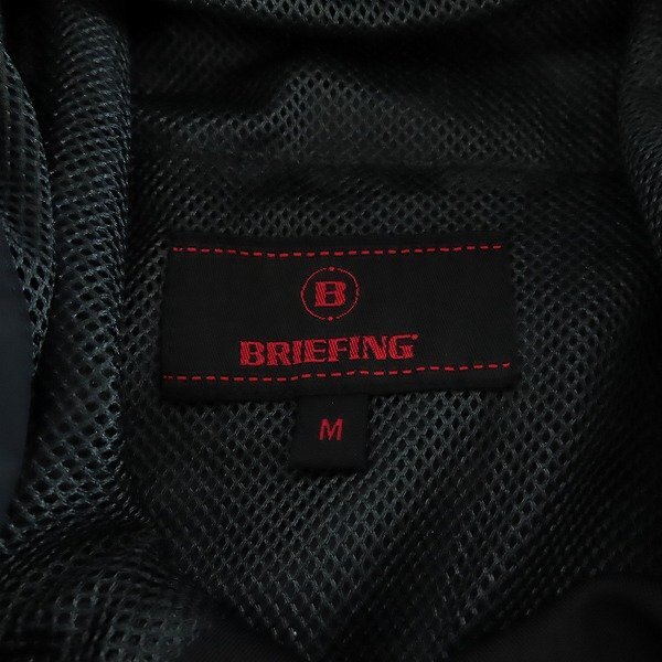 ☆【未使用】BRIEFING GOLF/ブリーフィング MS WIND HOODIE/ウインドフーディ パーカー ブラック BRG223M19/M /060の画像3