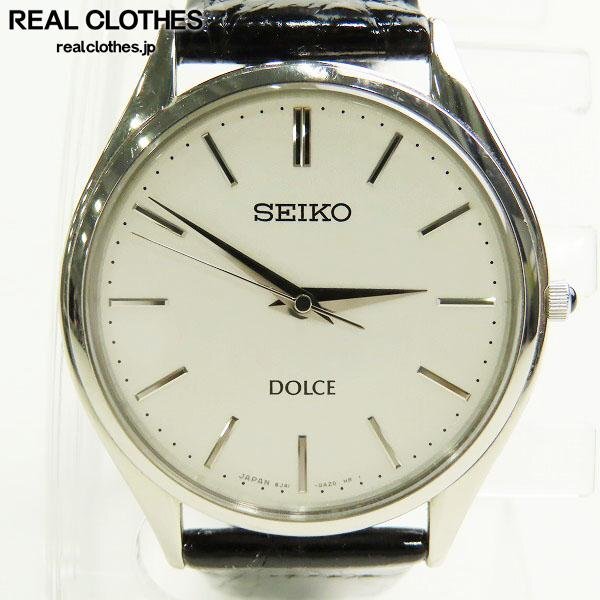 SEIKO/セイコー ドルチェ 純正ベルト付き ホワイト文字盤 腕時計 8J41-0AJ1 /000の画像1
