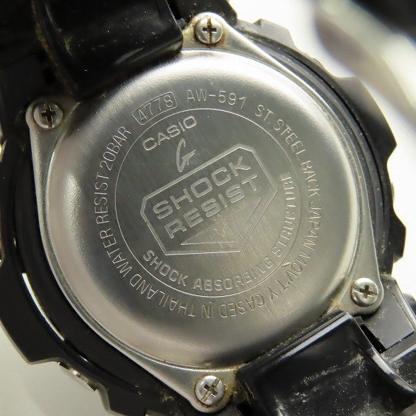 【ジャンク】G-SHOCK/G-ショック アナログ/デジタル ベーシック AW-591-2AJF /000の画像4