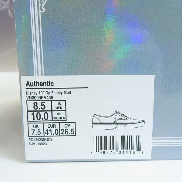 【未使用】VANS/バンズ Disney 100 OG/ディズニー AUTHENTIC/オーセンティック シューズ/スニーカー VN0009PV448/26.5 /080の画像10