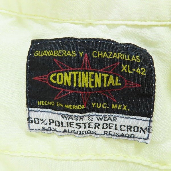 ☆CONTINENTAL/コンチネンタル ヴィンテージ メキシコ製 キューバシャツ /XL /LPL_画像3