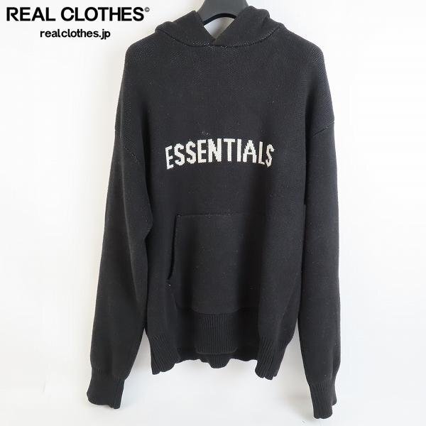 ☆FEAR OF GOD/フィアオブゴッド ESSENTIALS/エッセンシャルズ ニット プルオーバー パーカー L /080の画像1