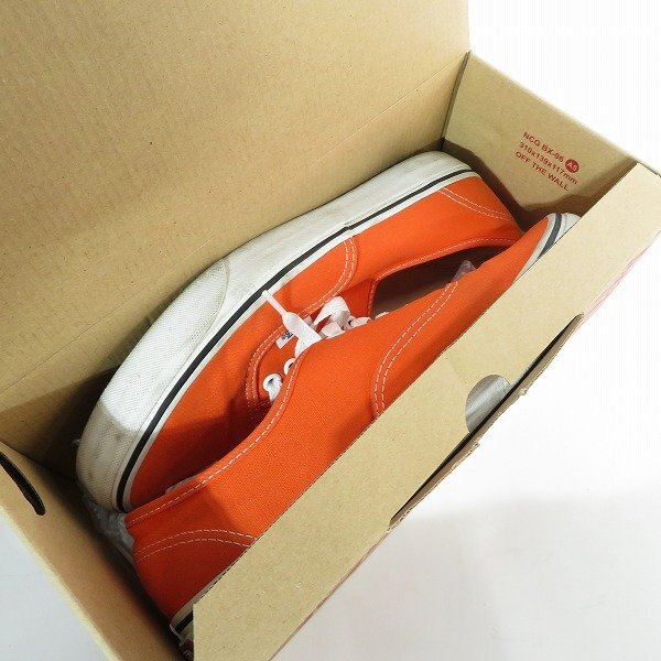 VANS/バンズ AUTHENTIC FLAME/TRUE WHITE オレンジ VN0A38EM2W1 /27 /080の画像9