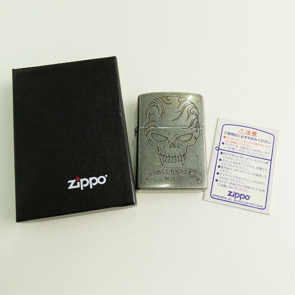 ZIPPO/ジッポー SKULL DESIGN/スカル デザイン シルバー 05年製 /LPLの画像8