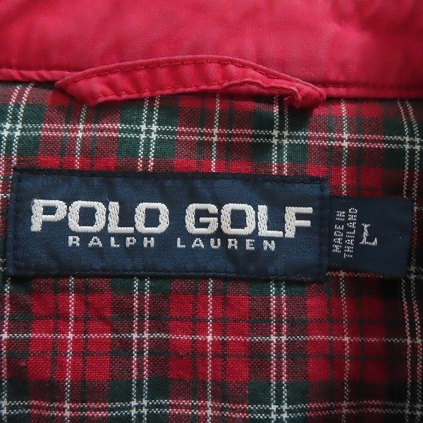 ☆POLO GOLF RalphLauren/ポロゴルフラルフローレン ブルゾン/ポリエステル/スイングトップ/L /060の画像3