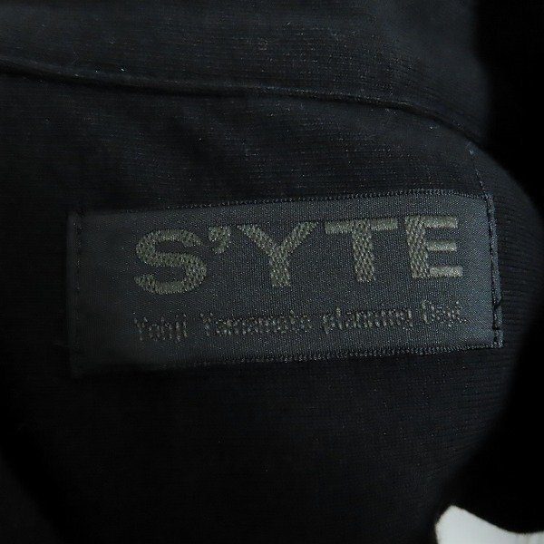 ☆S'YTE/サイト Yohji Yamamoto/ヨウジヤマモト 長袖シャツバイカラー ブラック/ホワイト US-B11-080/3 /LPLの画像3