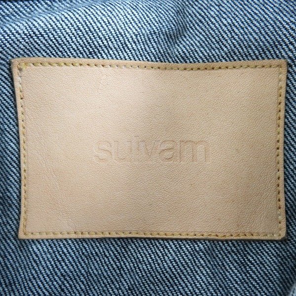 ☆sulvam/サルバム 胸刺繍カバーオールデニムジャケット SN-J30-090/S /060の画像3