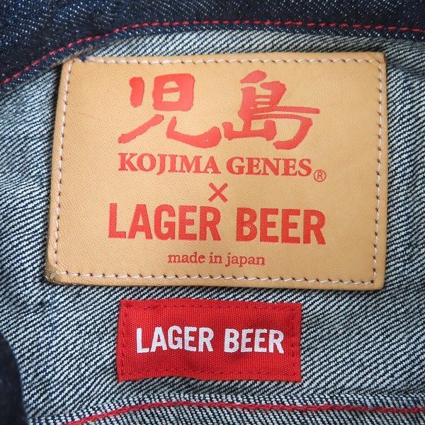 ☆KOJIMA GENES×KIRIN LAGER BEER/児島ジーンズ×キリンラガービール コラボ デニム ジャケット M /060の画像3