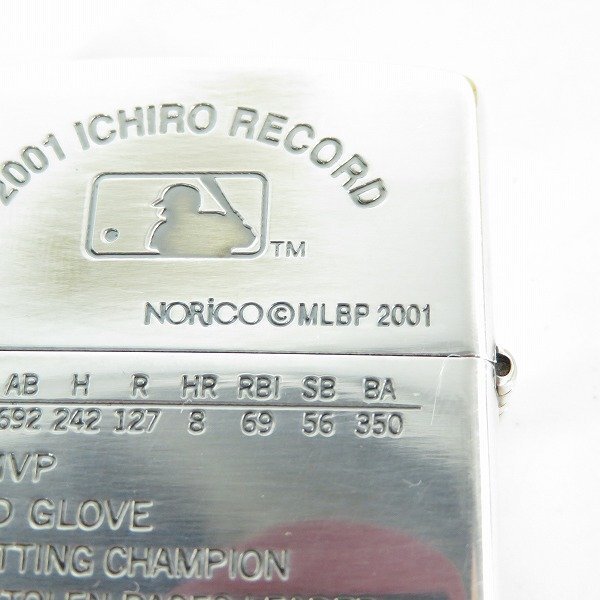 ZIPPO/ジッポー ROOKIE OF THE YEAR 2001 MLB SEATTLE MARINERS 51 ICHIRO イチロー メタル貼り no.1897 2001年製 /000の画像8