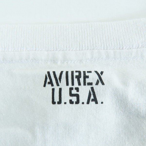 ☆AVIREX/アヴィレックス ロゴプリントVネック半袖Tシャツ 6183381/XXL /LPLの画像4