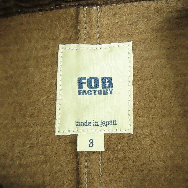 ☆FOB FACTORY/エフオービーファクトリー 二重織りドビー ハンティングジャケット F2427/3(L) /080の画像3