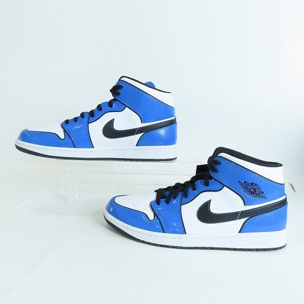 【未使用】NIKE/ナイキ AIR JORDAN 1 MID SE SIGNAL BLUE エアジョーダン1 DD6834-402/32.0 /080_画像4