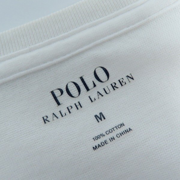 ☆POLO RALPH LAUREN/ポロラルフローレン ロゴ刺繍 Vネック半袖Tシャツ/M /LPLの画像3