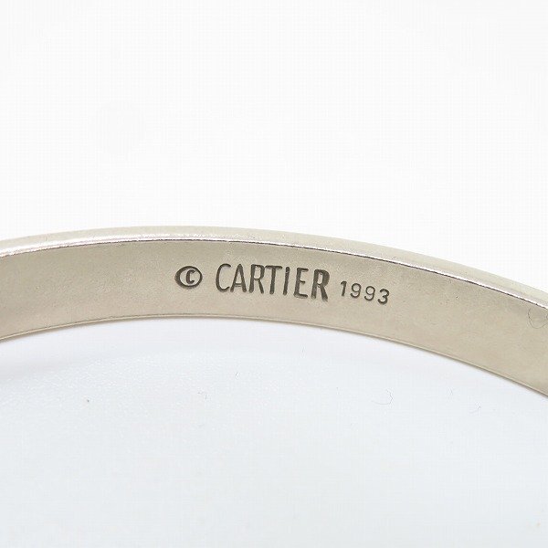 Cartier/カルティエ LOVE ブレスレット/ラブブレスレット AU750/K18WG/#18 ドライバー付き 同梱×/D6X_画像5