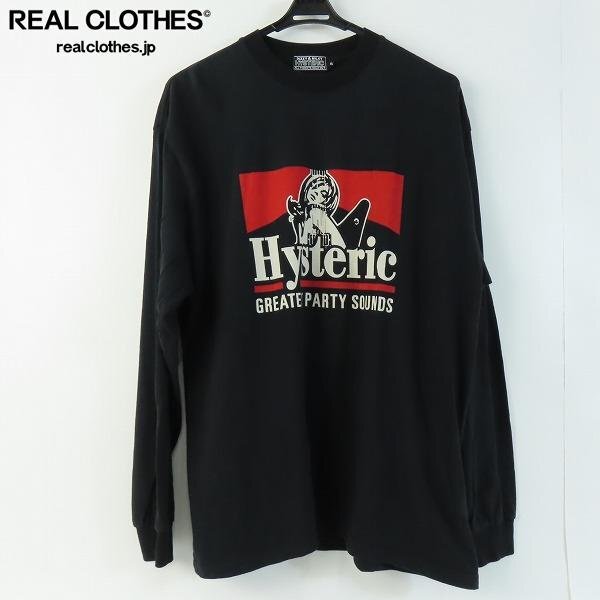 ☆HYSTERIC GLAMOUR/ヒステリックグラマー GREATEST PARTY SOUNDS/グレイテストパーティサウンズ 長袖Tシャツ 02233CL16/XL /000_詳細な状態は商品説明内をご確認ください。