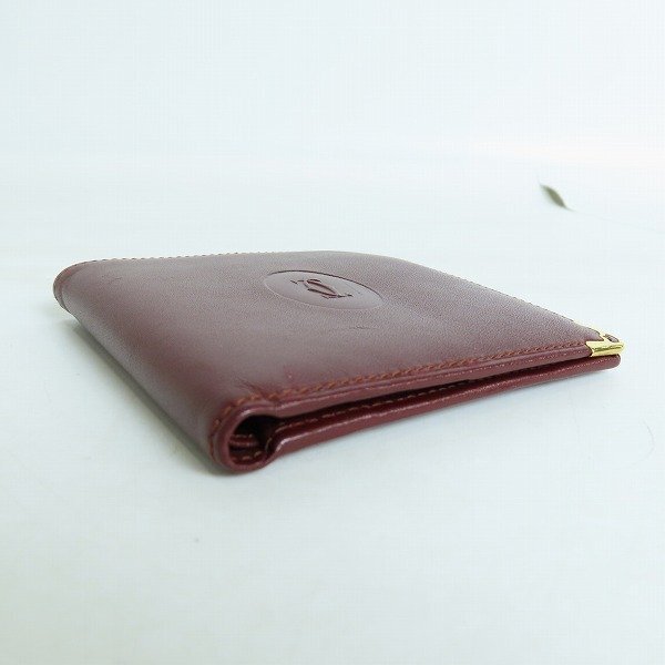 Cartier/ Cartier Must line leather folding twice purse / wallet /LPL