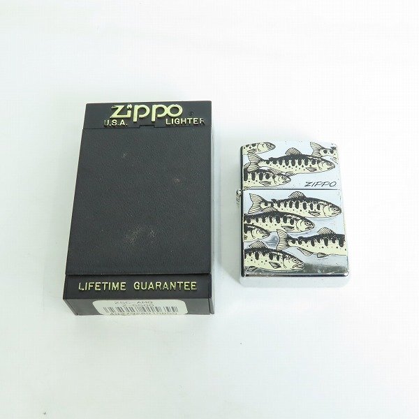 ZIPPO/ジッポー 魚/魚群 片面デザイン 鏡面仕上げ 1996年製 /LPLの画像7