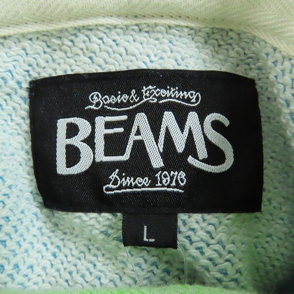 ☆【未使用】BEAMS/ビームス ジップアップパーカー/L /060の画像3