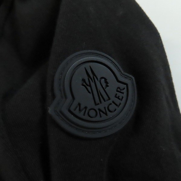 ☆【JPタグ】MONCLER/モンクレール 刺繍 半袖 Tシャツ ブラック S /LPL_画像8