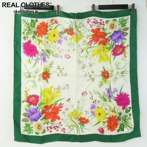 GUCCI/ Gucci floral / floral print scarf /LPL