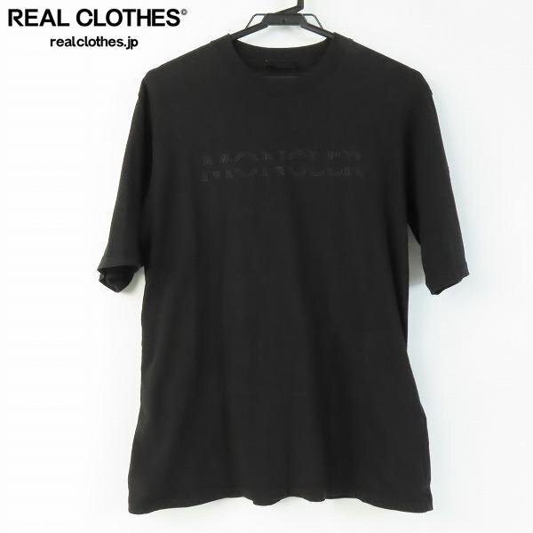 ☆【JPタグ】MONCLER/モンクレール 刺繍 半袖 Tシャツ ブラック S /LPLの画像1