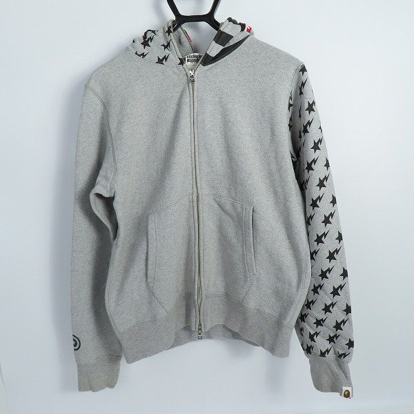 ☆A BATHING APE/アベイシングエイプ American shark full zip foodie 星条旗 パーカー/M /060の画像2